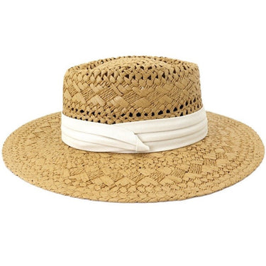 Chapeau Canotier En Paille Adulte